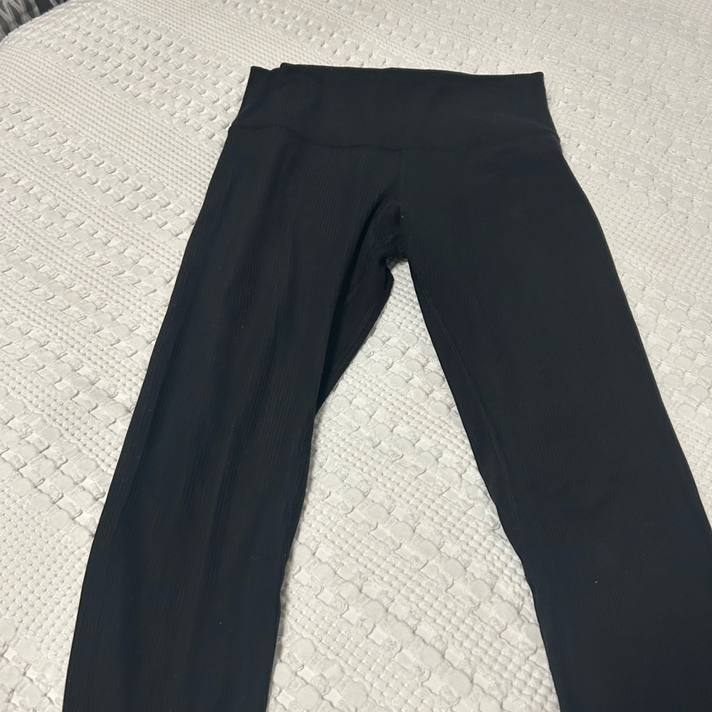 Black Lulu leggings ribbed